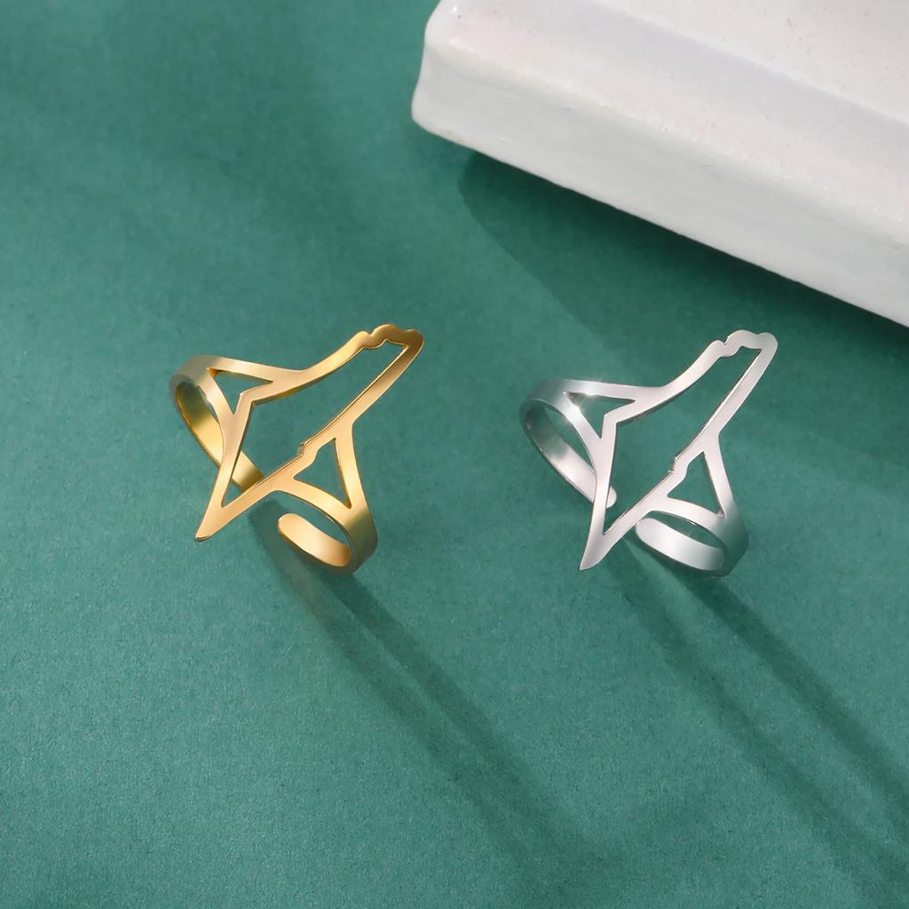 1pc Palestine Map Rings for Women Men Adjustable Stainless Steel Gold Color Finger Ring Fashion Geography Jewelry Gifts