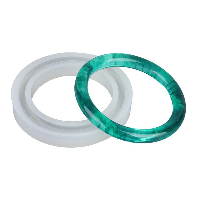 Resin Molds Flower Invitation Bangle Mold Transparent Silicone Round Bracelet Mould For Resin Real Flower Diy Mold