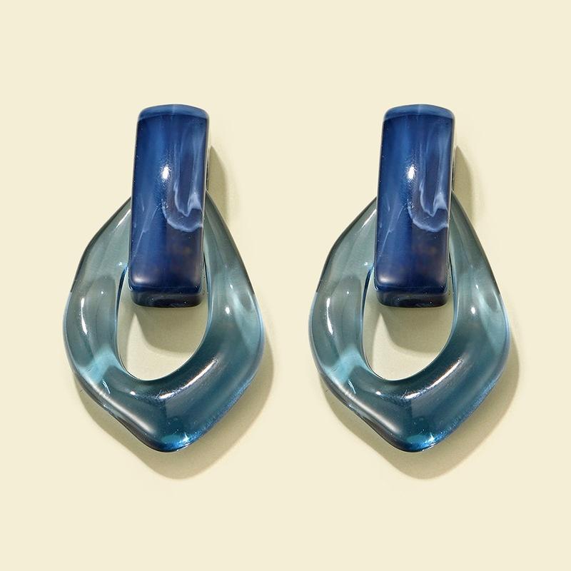 Красочные прозрачные акриловые серьги-капли из смолы для женщин, геометрические полые эффектные серьги-капли, модные украшения для девушек, подарок ADM