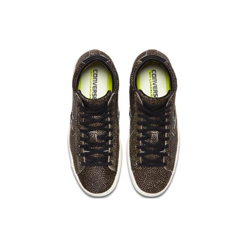 Converse Pro Leather Lp Удобные Прочные Высокие Кеды для Скейтбординга Женские кроссовки Коричневые 558017C