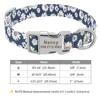 Personalized Indian Dog Cat Collar Custom Nylon Puppy Collars Chihuahua Pug Pet Collars Adjustable for Small Medium Large Dogs