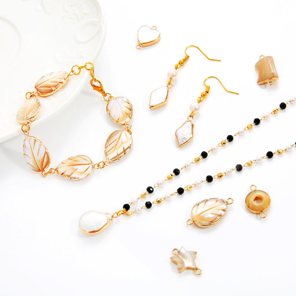 Натуральный пресноводный жемчуг с двойным отверстием, соединительные подвески для изготовления ювелирных изделий, браслет, ожерелье, серьги «сделай сам»