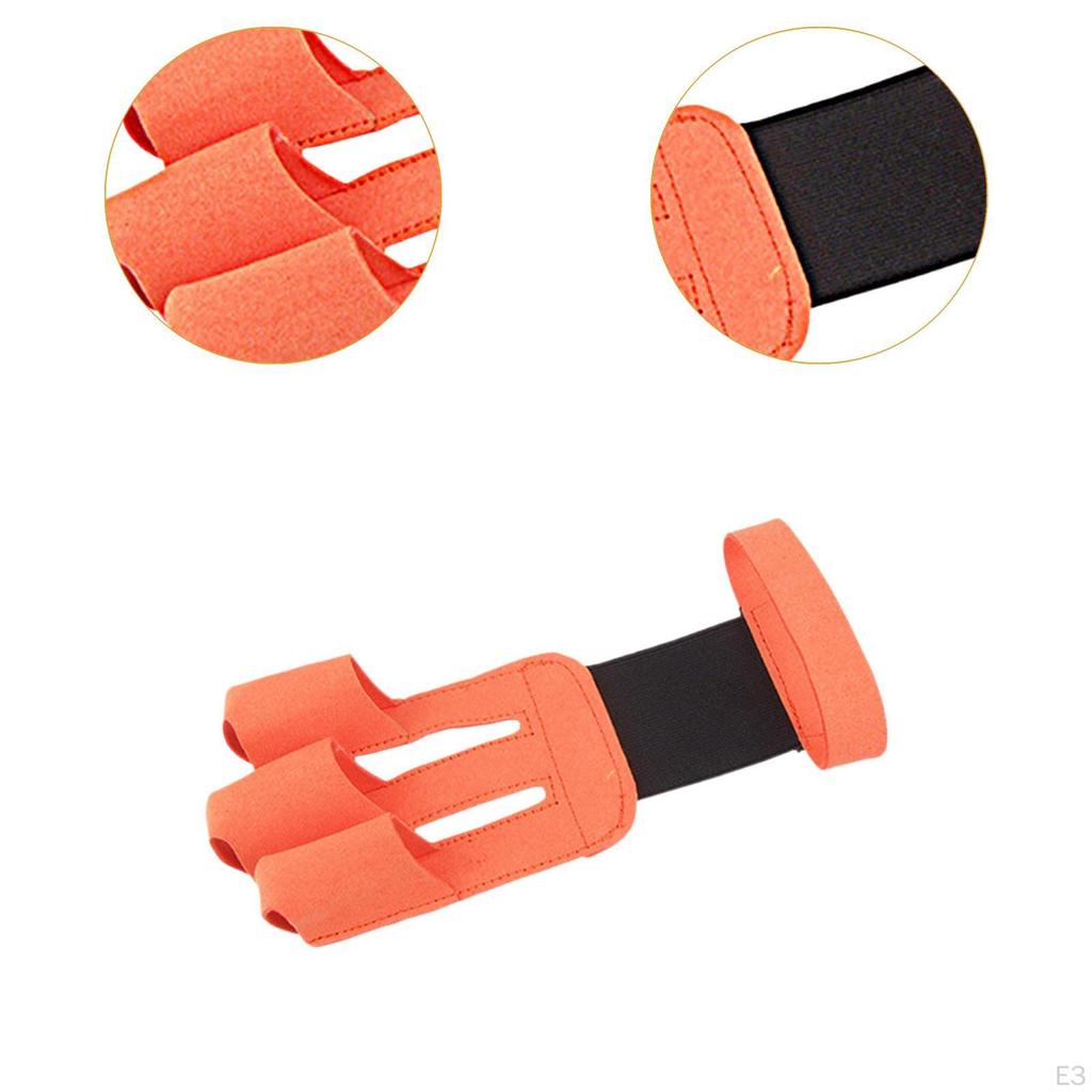 Archery Gloves Youth Men Training Tool Protect Adjustable Three Finger Guard