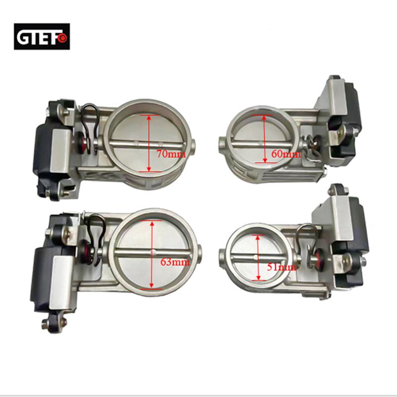 GTEFO Universal Car Exhaust Pipe Electric Valve Kit Electric Remote Control System Kit Multi-angle Mode 51/60/63/70/76MM
