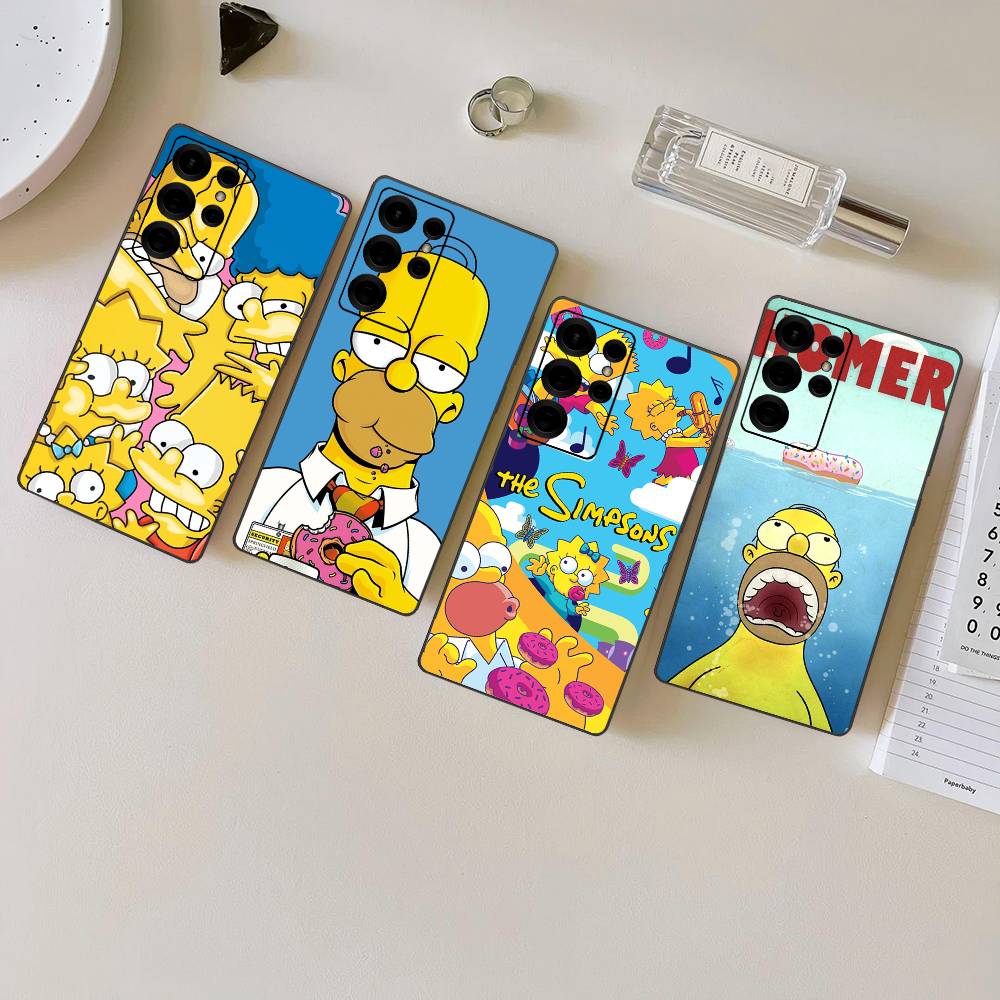 Чехол для телефона Simpsons для взрослых с анимацией для Samsung S 24 Fe 25 Ultra Plus 20 Lite 21 30 22 23 24 22 Ultra 5G Fundas