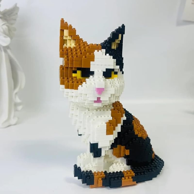 Конструктор Кошка Домашнее животное Наборы строительных игрушек, Сделай сам Животные Блоки Набор для сборки для взрослых Микро 3D Строительная игрушка Кирпичики Кошки Конструктор Игрушка Подарок для