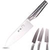 [3-Piece Set] Sato Bessaku Takumisou Santoku Knife, 183mm, All-Purpose Knife, All-Stainless Steel, Non-Stick, Molybdenum Vanadium, Rust-Resistant, Dis