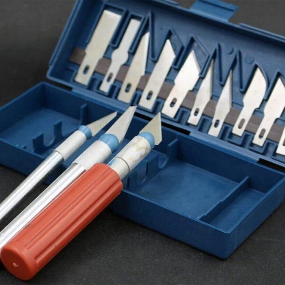 Набор из 13 прецизионных ножей, лезвия для ножей Exacto, ремесленный скальпель, инструмент для скульптуры, художественный инструмент, сплав, острое лезвие, скульптура из глины, резьба по бумаге