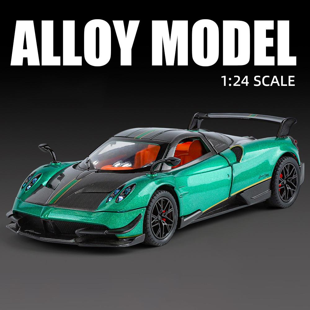 1/24 Pagani Huayra BC Сплав Спортивная Модель Литой Металл Гоночный Автомобиль Транспортные Средства Модель Симуляция Звук Свет Коллекция Детская Игрушка Подарок