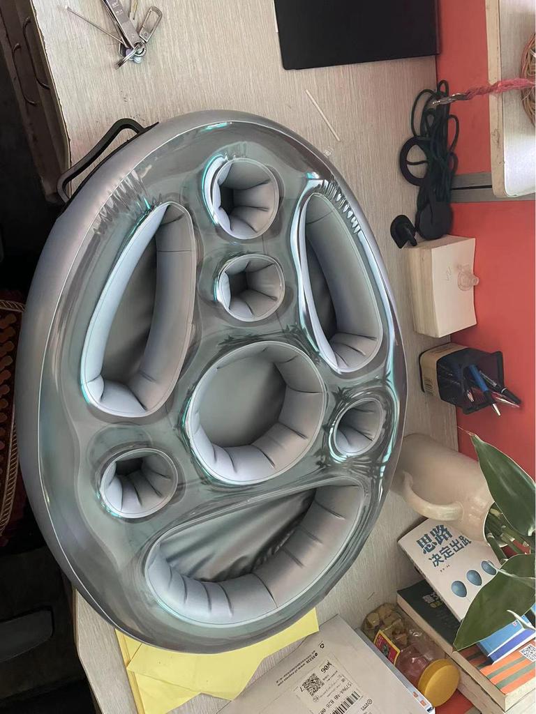 Экологичный ПВХ Надувной Подстаканник и Подставка с Отделением для Телефона и Множеством Отверстий для Напитков для Использования в Бассейне