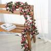 3pcs 2.5M Rose Artificial Flowers Christmas Garland for Wedding Home Room Decoration Spring Autumn Garden DIY Fake Plants Vine