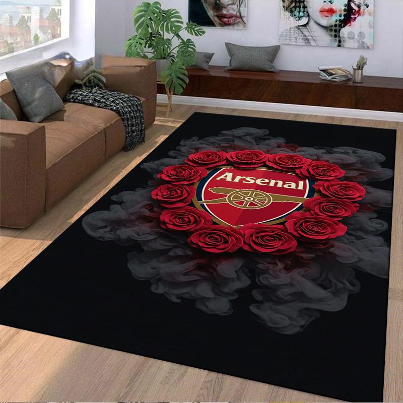 Arsenal Red Rose Designed floor mat, suitable as a non-slip mat for the living room or bedroom sofa