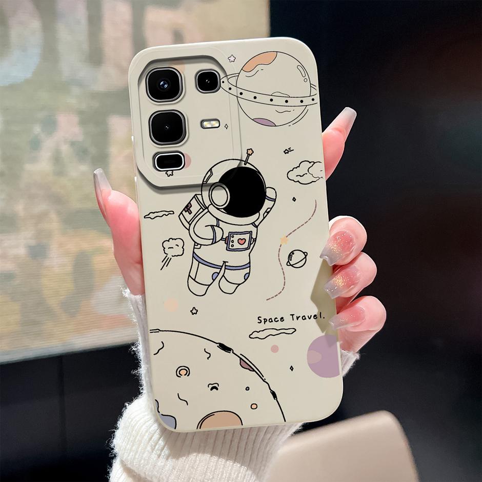 Чехол для Infinix Note 50 Pro Plus 50x 50s 4G 5G Милый Мультяшный Дизайн с Динозавром Ударопрочный Мягкий Силиконовый Бампер Задняя Крышка Fundas