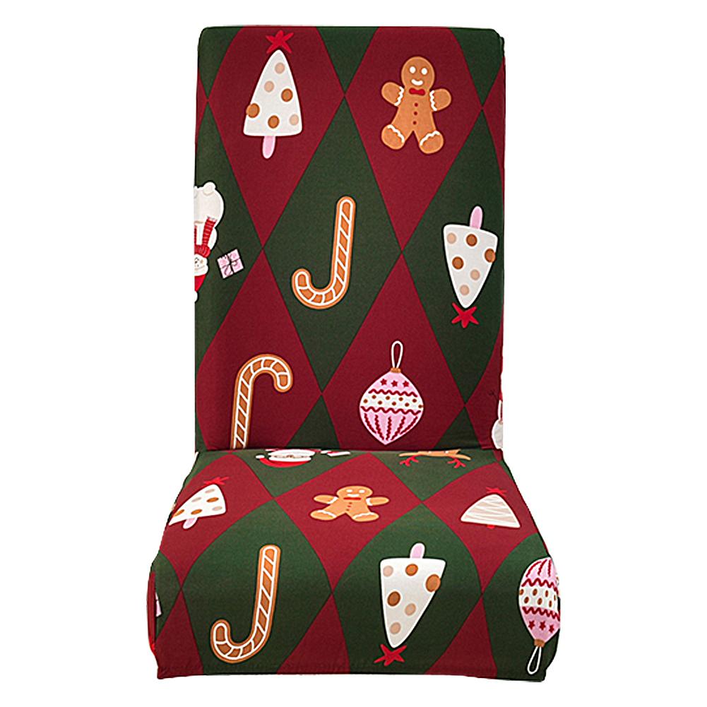 Рождественские чехлы на стулья для столовой, моющиеся, эластичные чехлы-накидки на стулья, съемные чехлы на стулья для праздничного декора