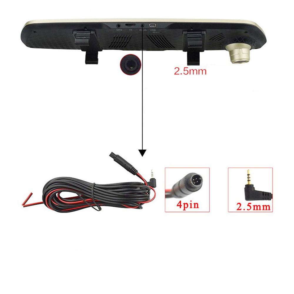 New Car DVR Dash Camera Cable 2.5mm Jack 4Pin Extension Wire for Rear View Camera