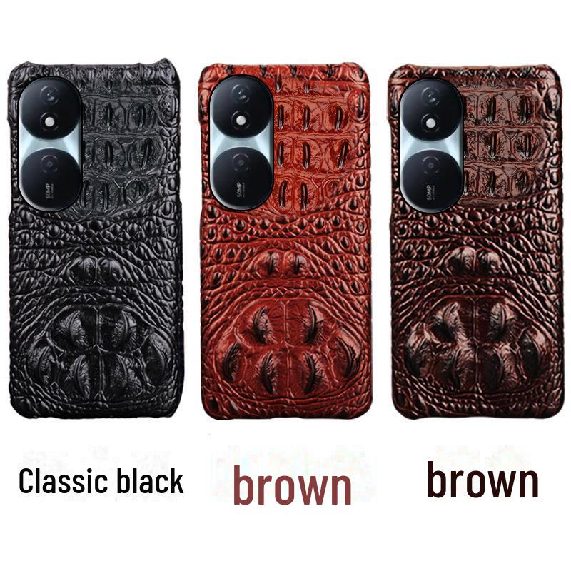 Чехол-получечник из кожи с крокодиловым узором для Honor Play 50 Plus