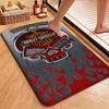 Harley Davidson Skull Fire Carpet Doormat Living Room And Bedroom Mats Art Doormat Office Chair Cushion