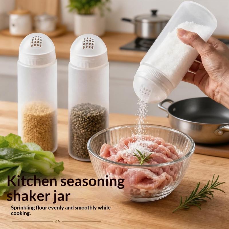 Plastic Spice Jar With Shaker Lids 400/600ml Leakproof Seasoning Container for Home Kitchen Daily Storage