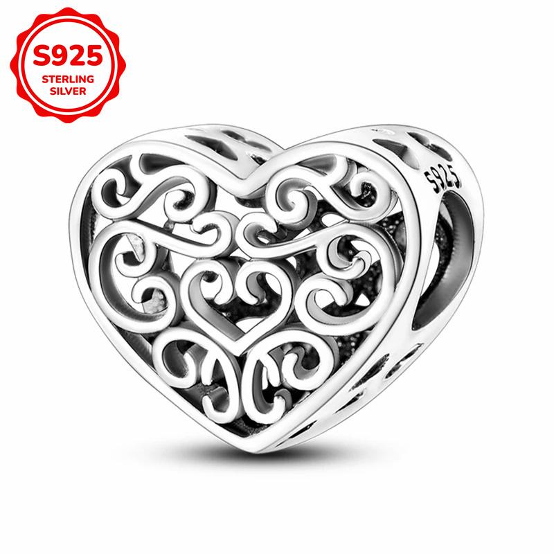 S925 Silver Princess Skirt Pumpkin Carriage Rose pendant bead Fit Bracelet DIY Jewelry Making For Women Gift