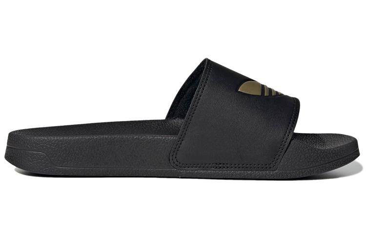 adidas Женские кроксы Adilette Lite 'Черный Матовый Золотой' Женские GZ6196