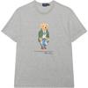 Polo SS24 Letter Bear Print Crew Neck Fitted Short Sleeve T Shirt Men T Shirt Gray 710854497-035