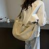 Lightweight Solid Color Crossbody Bag Multi-purpose Underarm Shoulder Bag Casual Simple Retro Commuter Tote Bag