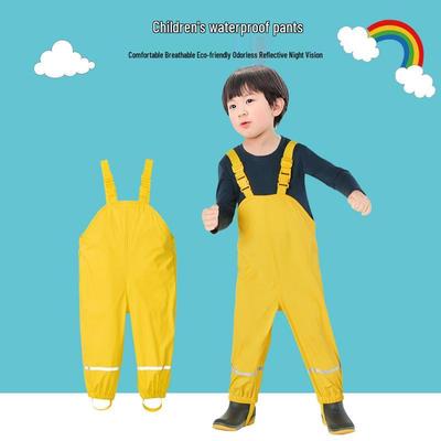 Водонепроницаемые детские дождевые полукомбинезоны - для мальчиков и девочек, от детского сада до начальной школы