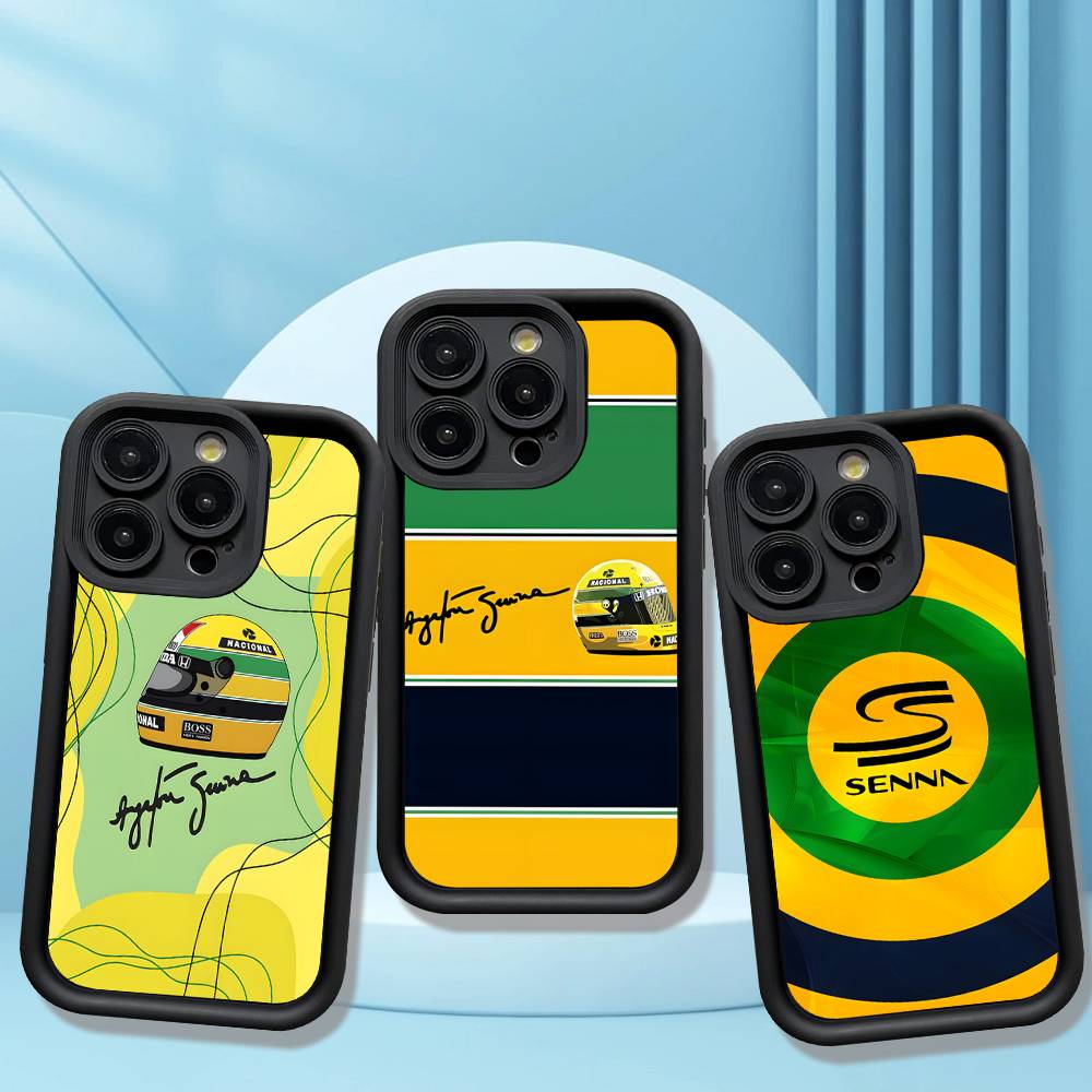 Чехол для телефона Ayrton S-Senna H-Helmet F-F1 Racing для IPhone 17 16 15 14 13 12 11 Pro Max Mini Plus Мягкая задняя крышка из ТПУ