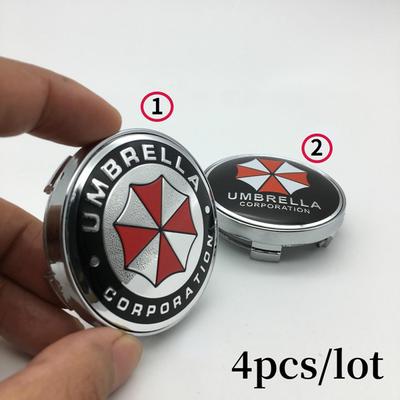 4 шт./лот эмблема корпорации UMBRELLA 60 мм, колпаки для центральной ступицы колеса автомобиля, аксессуары для значков для модификации, крышка ступицы колеса автомобиля