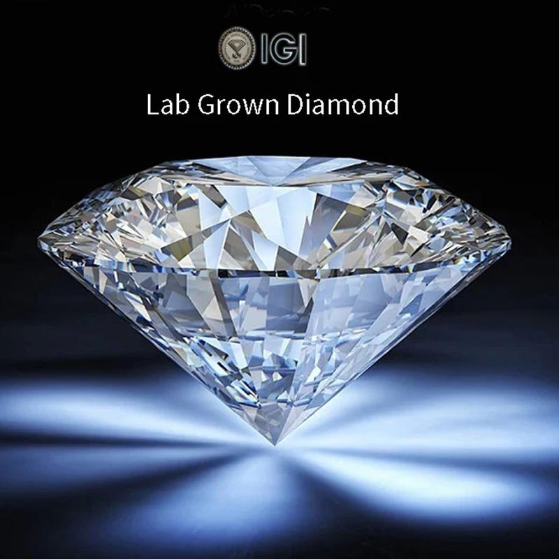 0,5 ~ 2CT Brilliant DE Color VS1-VVS1 Чистота Белый Круглый бриллиант, выращенный в лаборатории, с сертификатом IGI для изготовления ювелирных изделий