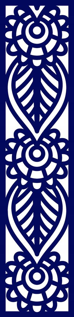 A4 Pendant openwork decoration navy blue 21x90