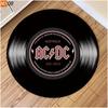 CD Музыкальный Круглый Ковер Декор Гостиной Подростковый Коврик Противоскользящая Подушка на Стул Круглые Ковры для Спальни Ковер с Музыкальным Дизайном