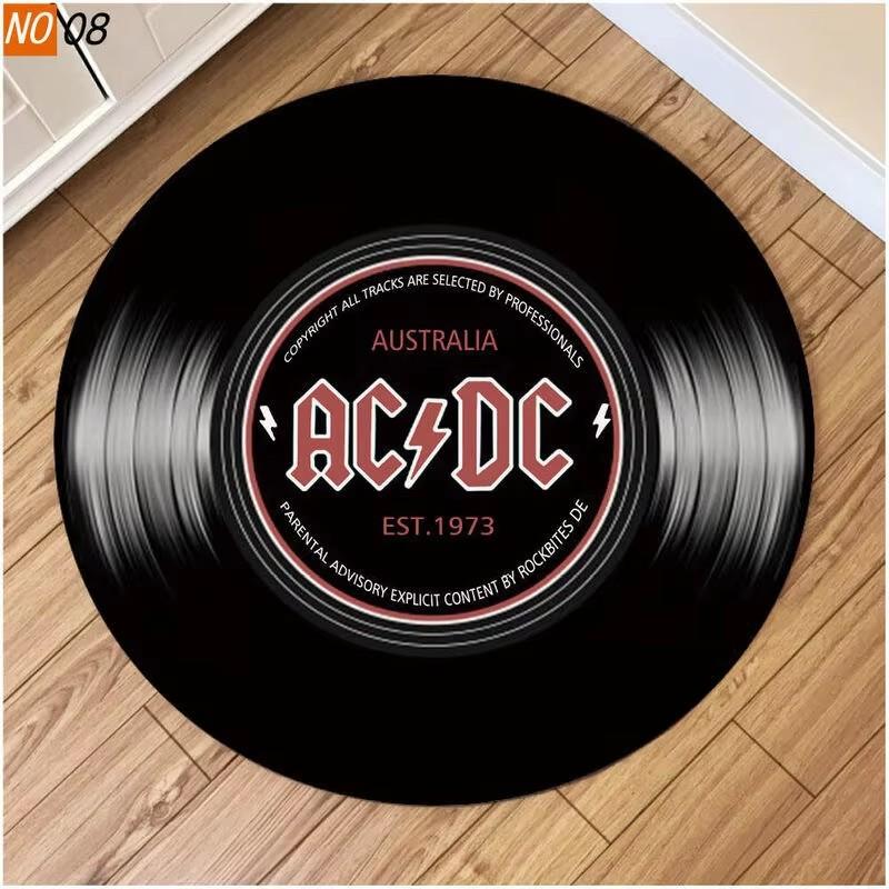 CD Музыкальный Круглый Ковер Декор Гостиной Подростковый Коврик Противоскользящая Подушка на Стул Круглые Ковры для Спальни Ковер с Музыкальным Дизайном