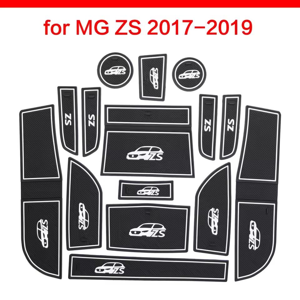 Anti-Slip Gate Slot Cup Mat for MG ZS 2017 - 2025 Door Groove Pad Cup Holder Car Interior Accessories Rubber