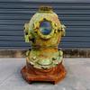 Rustic  Diving Helmet with Base U.S Navy Mark V Scuba Divers Helmet  Nautical Marine Decor  Aged Finish Helmet Replica