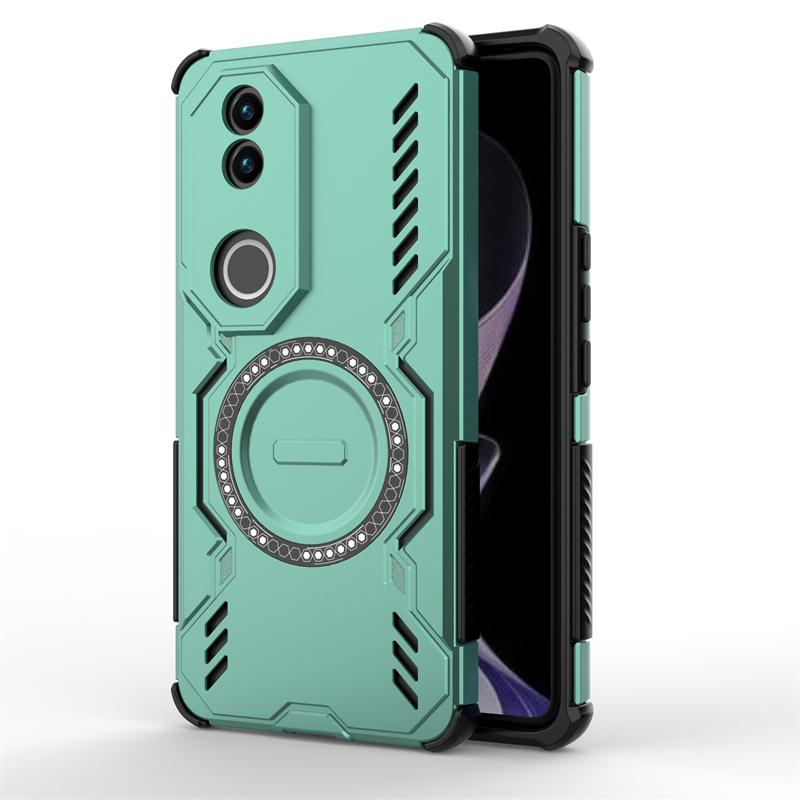 Ударопрочный бронированный чехол для Vivo V50 Магнитная адсорбция Беспроводная зарядка Back Cove Vivo V50 V50e Чехол для Vivo V50 Чехол 6,77 дюйма