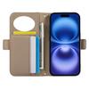 For iPhone 16 Pro Max Wallet Phone Case Shockproof TPU+PU Leather Flip Cover with Mirror,Strap