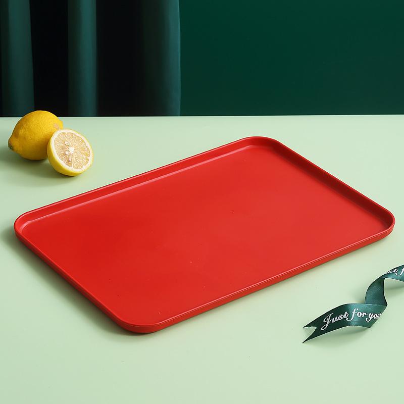Dessert Tray Nordic PP Pallet Plastic Tray Flat Party Serving Food Platter Trays Rectangular Serving Tray Kitchen Organizer