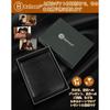 Bahoes Tochigi Leather Men's Bi-fold Wallet with Box-Type Coin Purse, 14 Card Slots, Round Zipper,