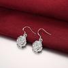 New 925 Sterling Silver Earrings Fashion Pretty Rose Flower Temperament Women Valentine 'S Day Gifts Classic Jewelry