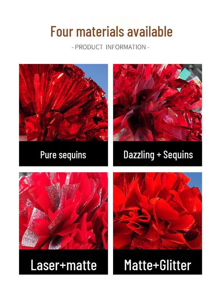 Радужные лазерные помпоны для чирлидинга