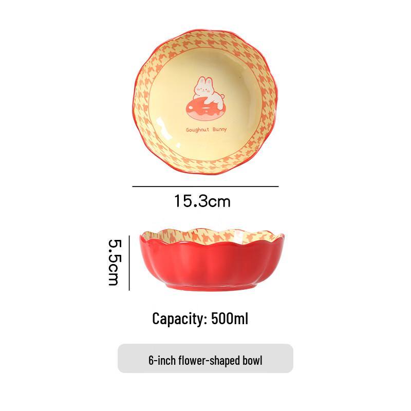 Abay Cheese Bear Donut Bunny Bone China Boat Plates (Set of 2)