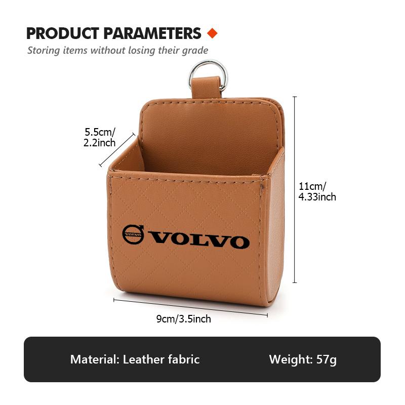 bgr3 Car Air Vent Storage Box Hanging Phone Waste Storage Case For Volvo V50 S60 XC60 S40 XC40 XC90 V60 S80 S90 V70 XC70