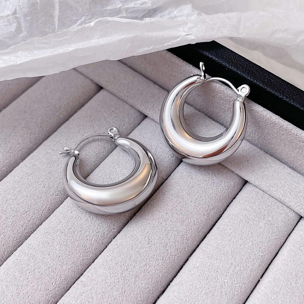 Titanium Steel Earrings Fashion Temperament High -level Sensory Simple Titanium Steel Earrings