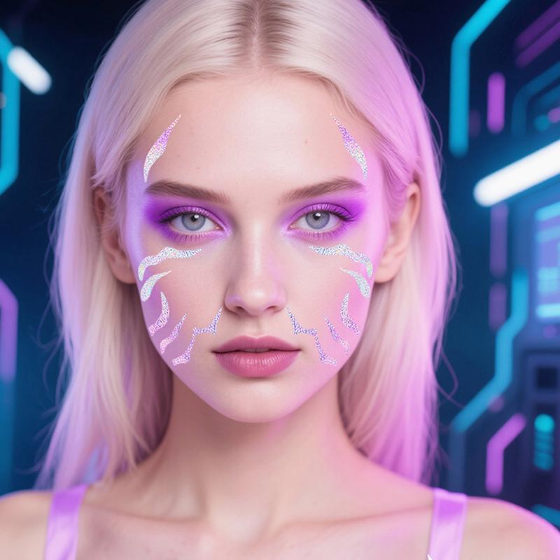 Аниме Косплей Фиолетовая Наклейка Тату Наряды Временная Татуировка Демоны Мультяшные Охотники Причудливые Аксессуары для Костюма Реквизит на Хэллоуин