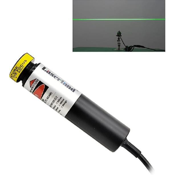 532 нм Фокусируемый Зеленый Генератор Проектор Линейный Модуль для Лесопилки Деревообработки Болотный Дом с Привидениями 18 мм (Регулируемый класс IIIr 5 В с адаптером, креплением и