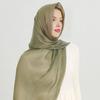 180x70cm Women Headscarf Shawl Solid Color Silky Turban UV Protection Versatile