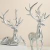 Resin Elk Figurines Reindeer Sculpture With Fine Detailing Resin Deer Statue For Upscales Home And Office Accent