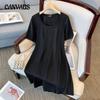 Plus Size Women's Dress Summer New Solid Color Simple Elegant Temperament Dress