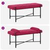 Button Tufted Bench with Cushions Wine Red 110 x 40 x 46 cm Velvet